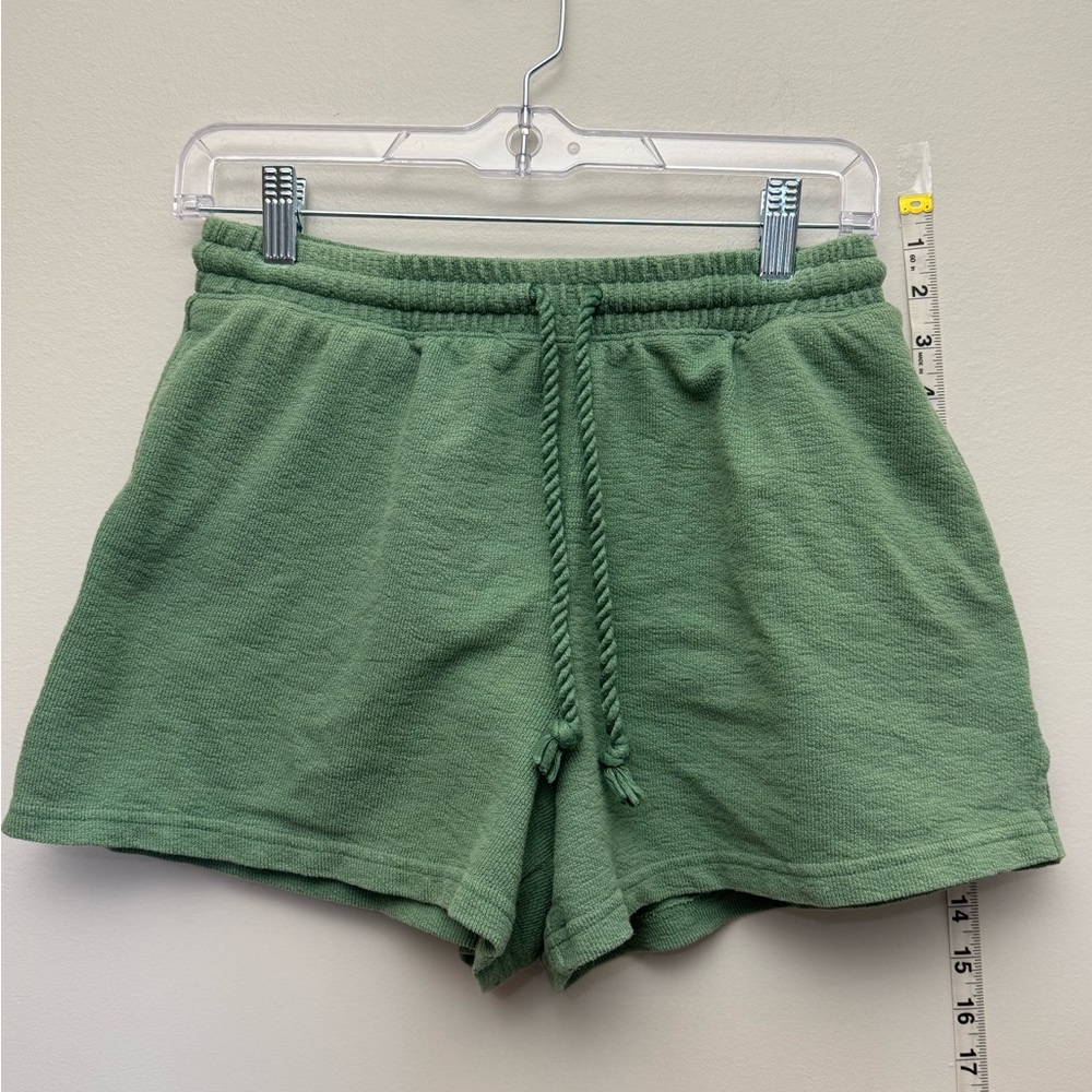 Universal Thread Womens Small Green Terry Lounge Shorts Drawstring